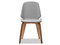 Valnøddegrå/valnød stol med ben i valnød VINCE