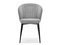 Polstret stol grå med sorte ben ZITA