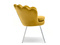 Sennepsgul lænestol med kromben LAZAR